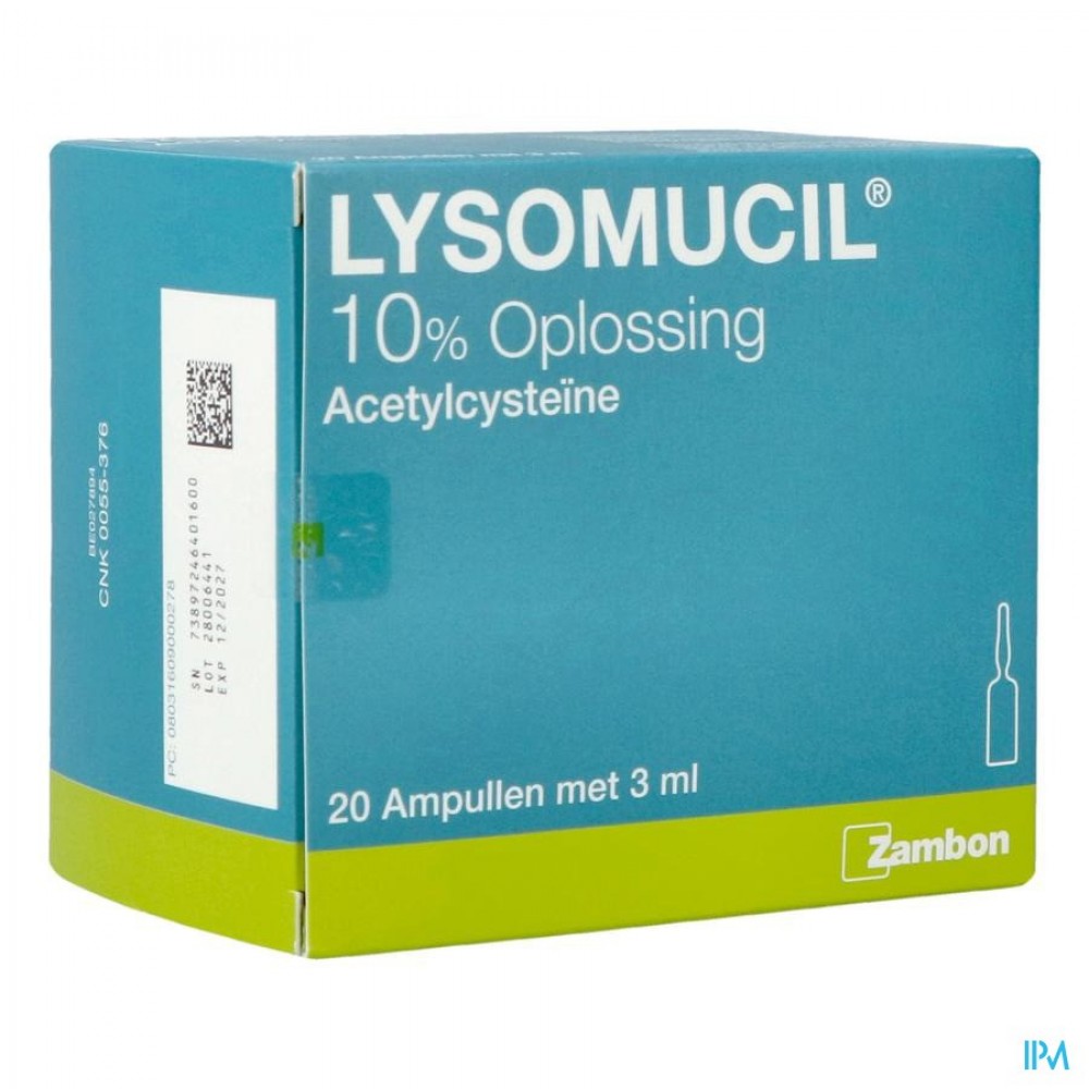 LYSOMUCIL 10 20 X 300 MG 3 ML Apotheek Thiels