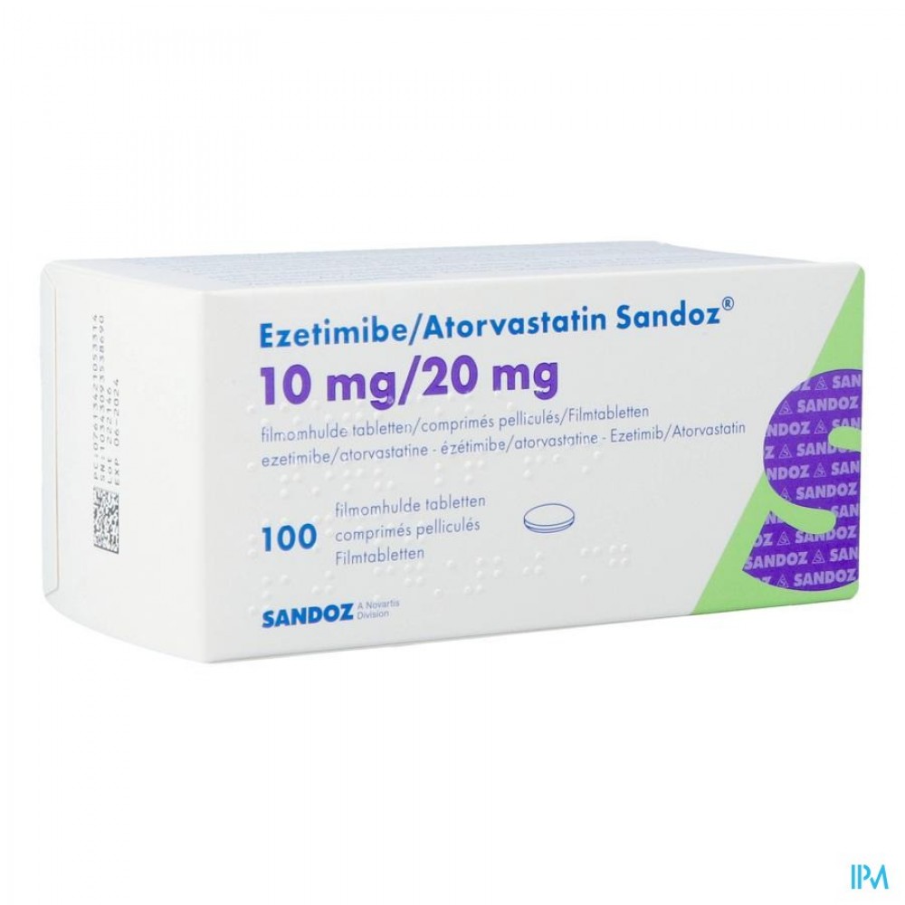 Ezetimibe Atorvastatin Sandoz Mg Film Tabl Apotheek Thiels