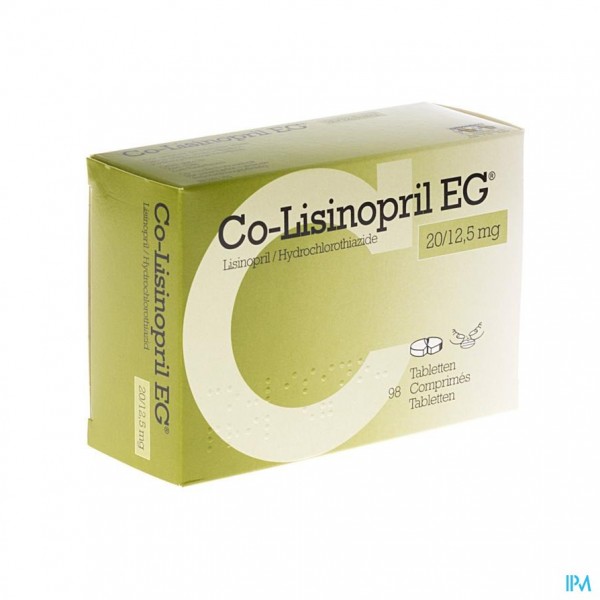 CO LISINOPRIL EG 20 12 5 MG TABL 98 Apotheek Thiels