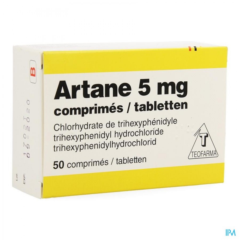 ARTANE 5MG BLISTER COMP 50 X 5MG | Apotheek Thiels