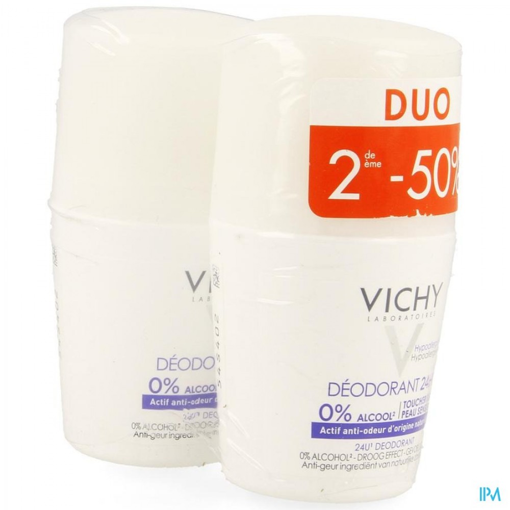 VICHY DEO REACT H Z ALU ZOUT ROLLER 24U DUO2X50ML Apotheek Thiels