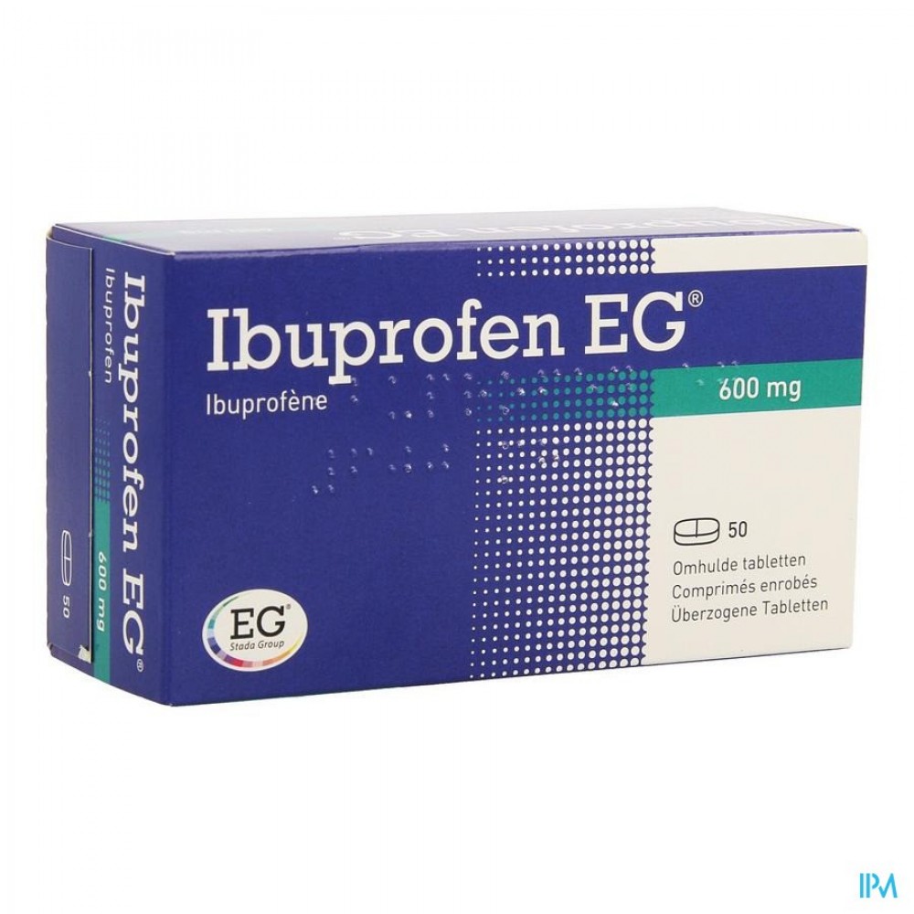 IBUPROFEN EG 600 MG FILMOMH TABL 50 X 600 MG | Apotheek Thiels