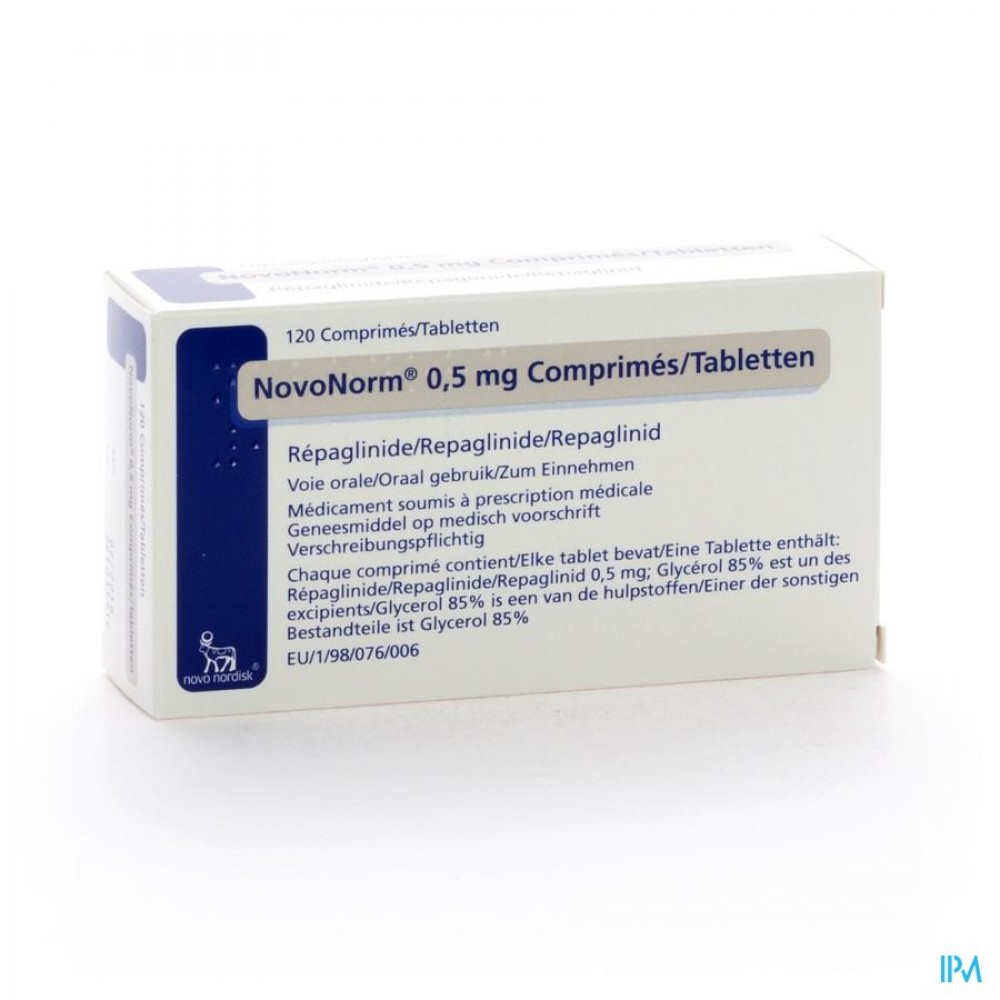 NOVONORM COMP 120 X 0,50 MG | Apotheek Thiels