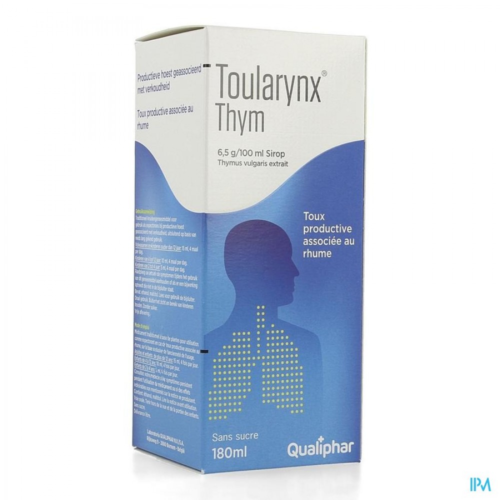 Toularynx Thym Siroop 180ml Apotheek Thiels