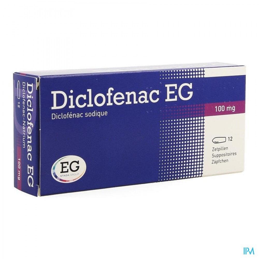 DICLOFENAC EG SUPPO 12X100MG | Apotheek Thiels