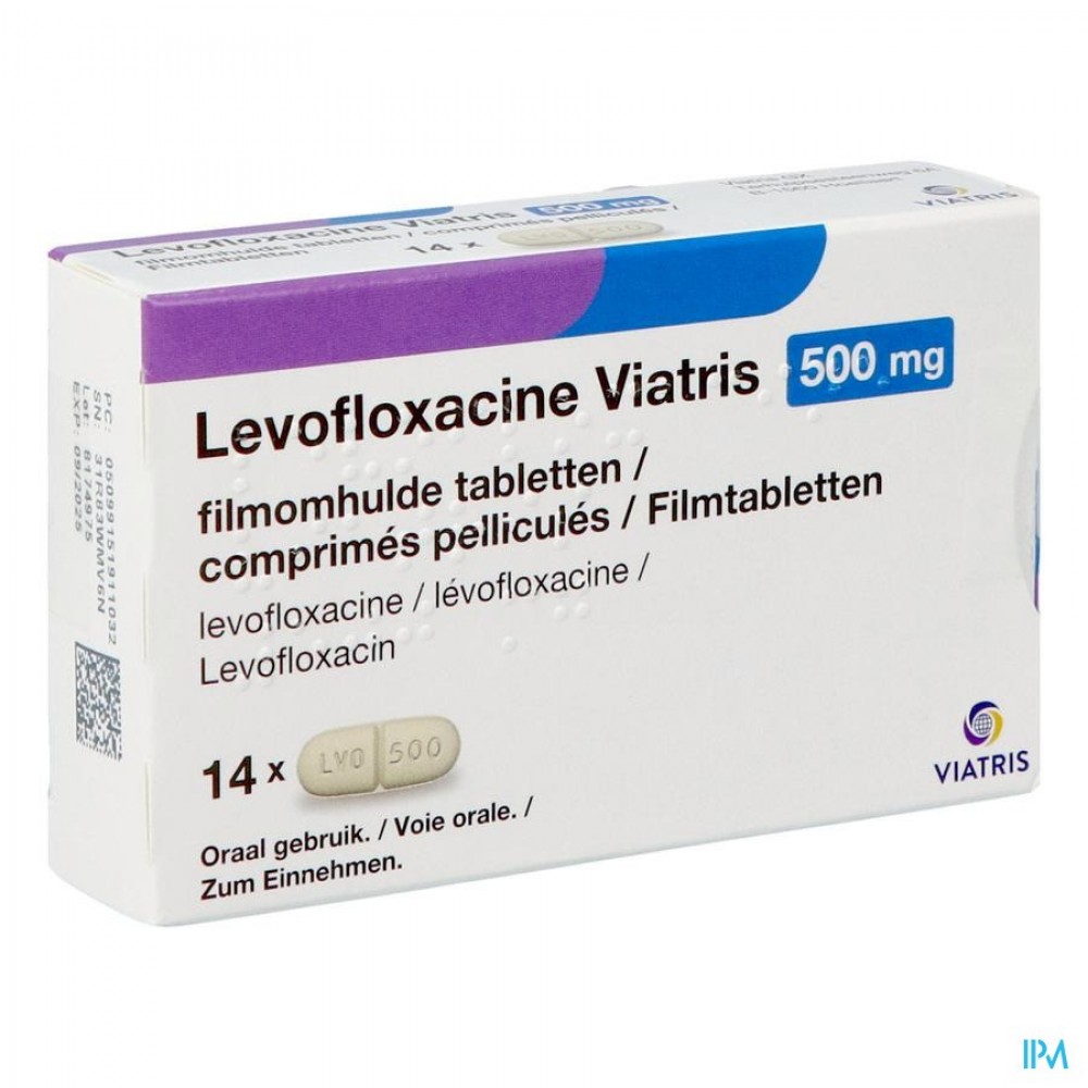 LEVOFLOXACINE VIATRIS 500MG TABL 14 | Apotheek Thiels