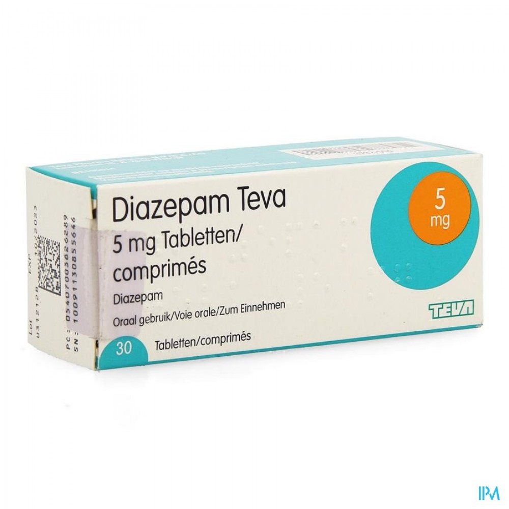 Diazepam Teva Comp 30 X 5mg Apotheek Thiels 0530
