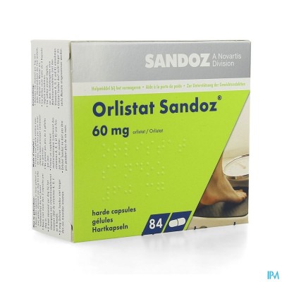 ORLISTAT SANDOZ HARDE CAPS 84 X 60 MG