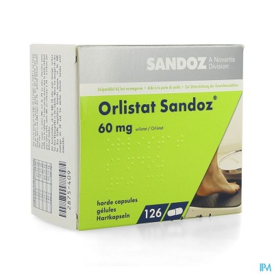 ORLISTAT SANDOZ HARDE CAPS 126 X 60 MG