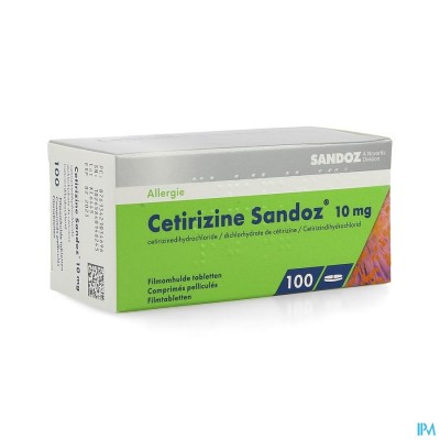 CETIRIZINE SANDOZ 10MG FILMOMH TABL 100 X 10MG