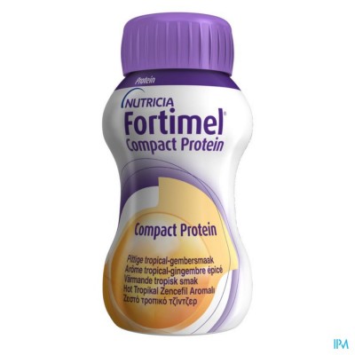 Fortimel Compact Protein Pittige Tropical-gember Flesjes 4x125 ml