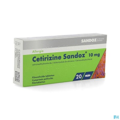 CETIRIZINE SANDOZ 10MG COMP 20 X 10MG