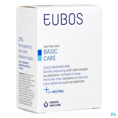 Eubos Compact Wastablet Blauw Z/parf 125g