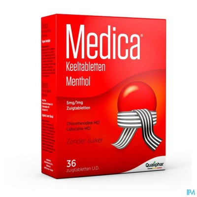 MEDICA KEELTABLETTEN MENTHOL 36 UD