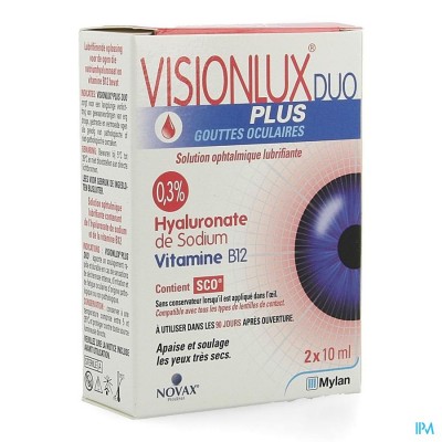 VISIONLUX PLUS OOGDRUPPELS DUO FL 2 X 10ML