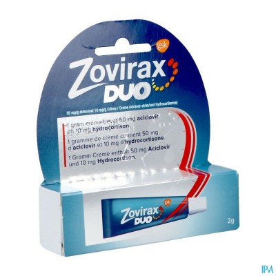 ZOVIRAX DUO 50MG/G + 10MG/G CREME TUBE 2G