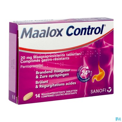 MAALOX CONTROL 20 MG MAAGSAPRESISTENTE TABL 14