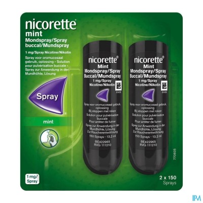 NICORETTE MINT MONDSPRAY 2X150 SPRAYS 1MG/SPRAY