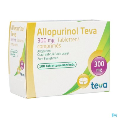 ALLOPURINOL TEVA 300 MG TABL 100