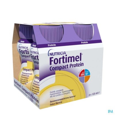 FORTIMEL COMPACT PROTEIN BANAAN 4X125ML
