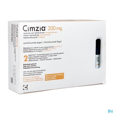 CIMZIA 200MG ABACUS OPL INJ VOORGEV.PEN 2+2TAMPONS