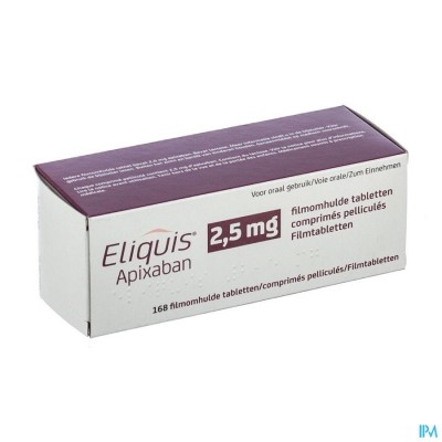 ELIQUIS 2,5 MG FILMOMH TABL 168 X 2,5 MG