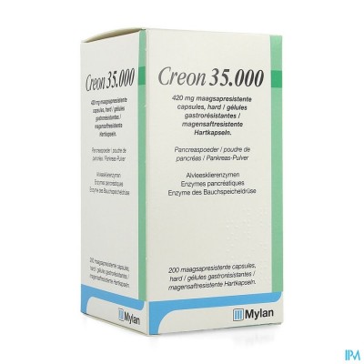 CREON 35000 420MG MAAGSAPRESIST HARDE CAPS200 HDPE