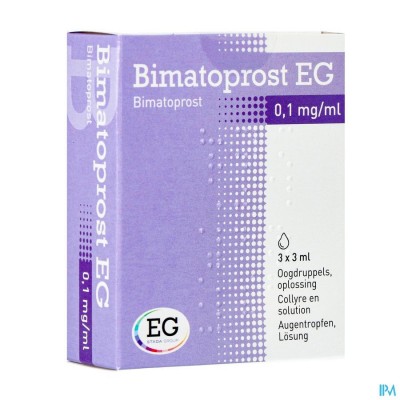 BIMATOPROST EG 0,1MG/ML OOGDRUPPELS OPL FL 3 X 3ML