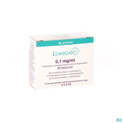 LUMIGAN COLLYRE 0,1MG/1ML 3 X 3ML