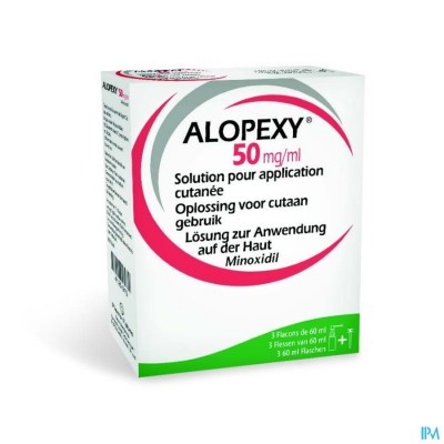 ALOPEXY 50MG/ML OPL CUTAAN GEBRUIK FL 3X60ML