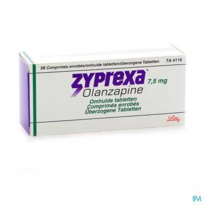 Zyprexa Comp Enrobe - Omhulde Comp 56 X 7,5mg