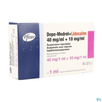 DEPO-MEDROL LIDOC 40MG VIAL 40MG/ML 3 X 1 ML