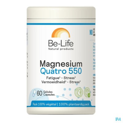 MAGNESIUM QUATRO 550 BE LIFE POT CAPS 60
