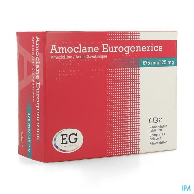 Amoclane Eurogenerics 875Mg/125Mg Filmomh Tabl  20