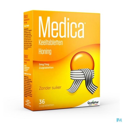 MEDICA KEELTABLETTEN HONING ZUIGTABL 36