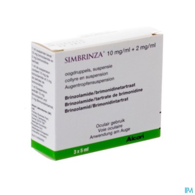 SIMBRINZA 10MG/ML + 2 MG/ML OOGDRUPPELS SUSP 3X5ML