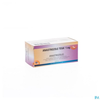 ANASTROZOLE TEVA 1 MG FILMOMH TABL 98 X 1 MG