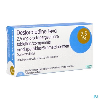 DESLORATADINE TEVA 2,5 MG ORODISP COMP 30 X 2,5MG