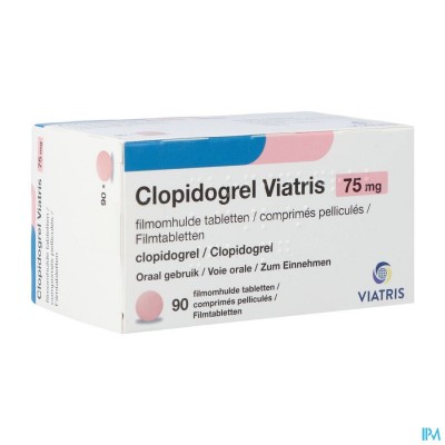 CLOPIDOGREL VIATRIS 75MG FILMOMH TABL 90