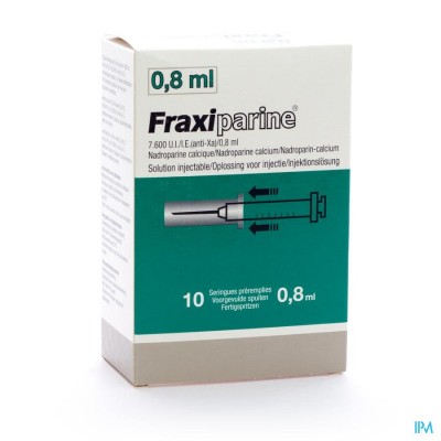 Fraxiparine Ser 10 X 0,8ml 7600 Ui Axa