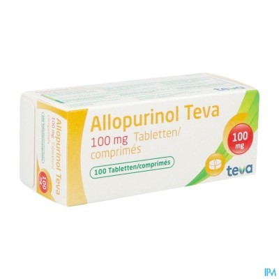 ALLOPURINOL TEVA 100 MG TABL 100