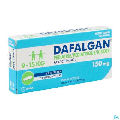 DAFALGAN PEDIATRIE 150MG SUPPO 12