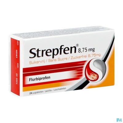 STREPFEN 8,75MG Z/SUIKER ZUIGTABL 24