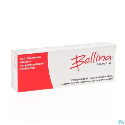 Bellina 0,03mg/2mg Comp 3 X 21