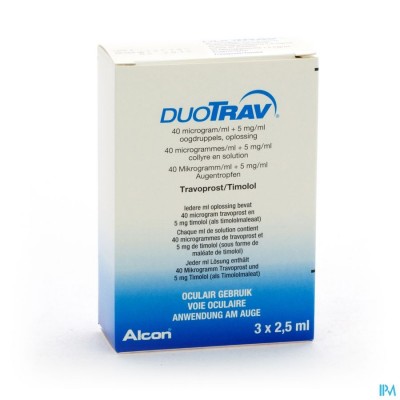 DUOTRAV COLLYRE 3 X 2,5 ML