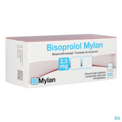 Bisoprolol Mylan 2,5mg Filmomh Tabl 100