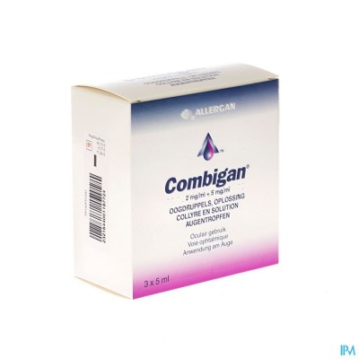 COMBIGAN OOGDRUPPELS OPL 3 X 5ML