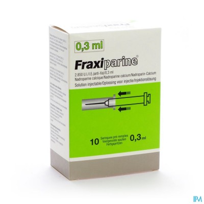 FRAXIPARINE SER 10 X 0,3 ML 2850 UI AXA