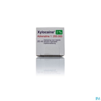 XYLOCAINE 2% ADRENALINE 1:200 000 SOL INJ 20 ML