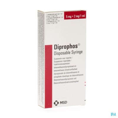 DIPROPHOS DS VOORGEVULDE SPUIT 1X 5MG-2MG/1 ML